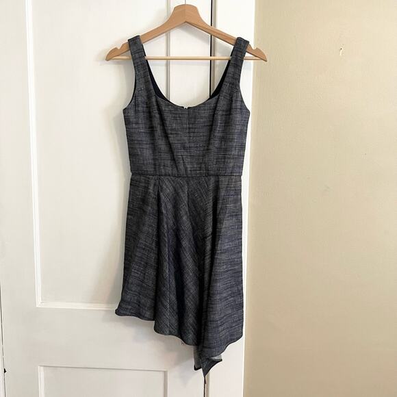 JAYGODFREY dress chambray heathered asymmetrical mini - Picture 1 of 6